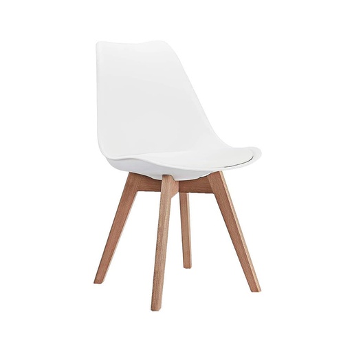 [HE.PC-072BLC] SILLA TULIP COLOR BLANCA ESTRUCTURA MADERA