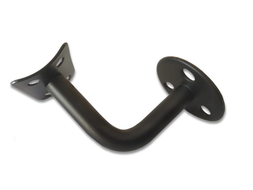 [BR.F-101-N] SOPORTE PASAMANO ACERO INOXIDABLE NEGRO CURVO APLICAR