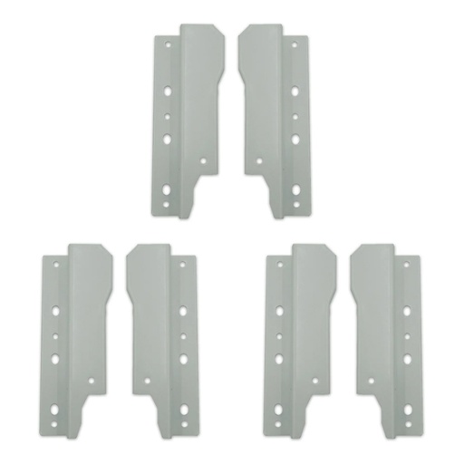 [ML.619] SOPORTE TRASERO P/CORREDERA OCULTAS 199mm GRIS xPar PACK X 3.