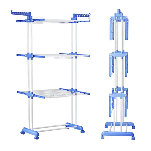 [DK.GTEN01] TENDER DE PIE ACERO INOX Y PLASTICO 50x76X180 cm DANNOK