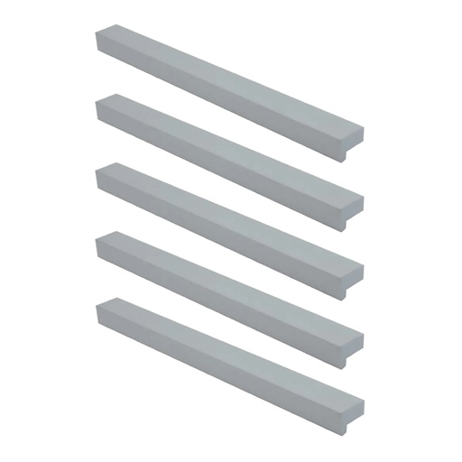 [ML.518] TIRADOR DE ALUMINIO 001 "L" 160mm ENTRE TORNILLOS PACK X 5u.