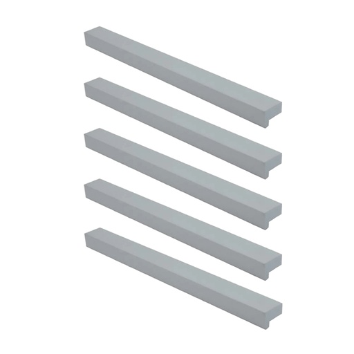 [ML.550] TIRADOR DE ALUMINIO 001 "L" 32mm ENTRE TORNILLOS PACK X 5u.