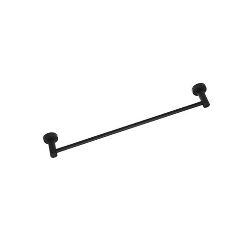 [BR.WC-105-N] TOALLERO BARRAL REDONDO SIMPLE 600x85mm NEGRO