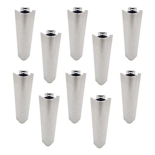 [ML.725] UNION PARA ZOCALO ALUMINIO 90° 100mm PACK X 10u.